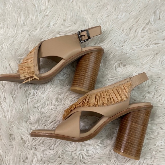 Anthropologie Sol Sana Casey Fringe Block Heels - Picture 8 of 10